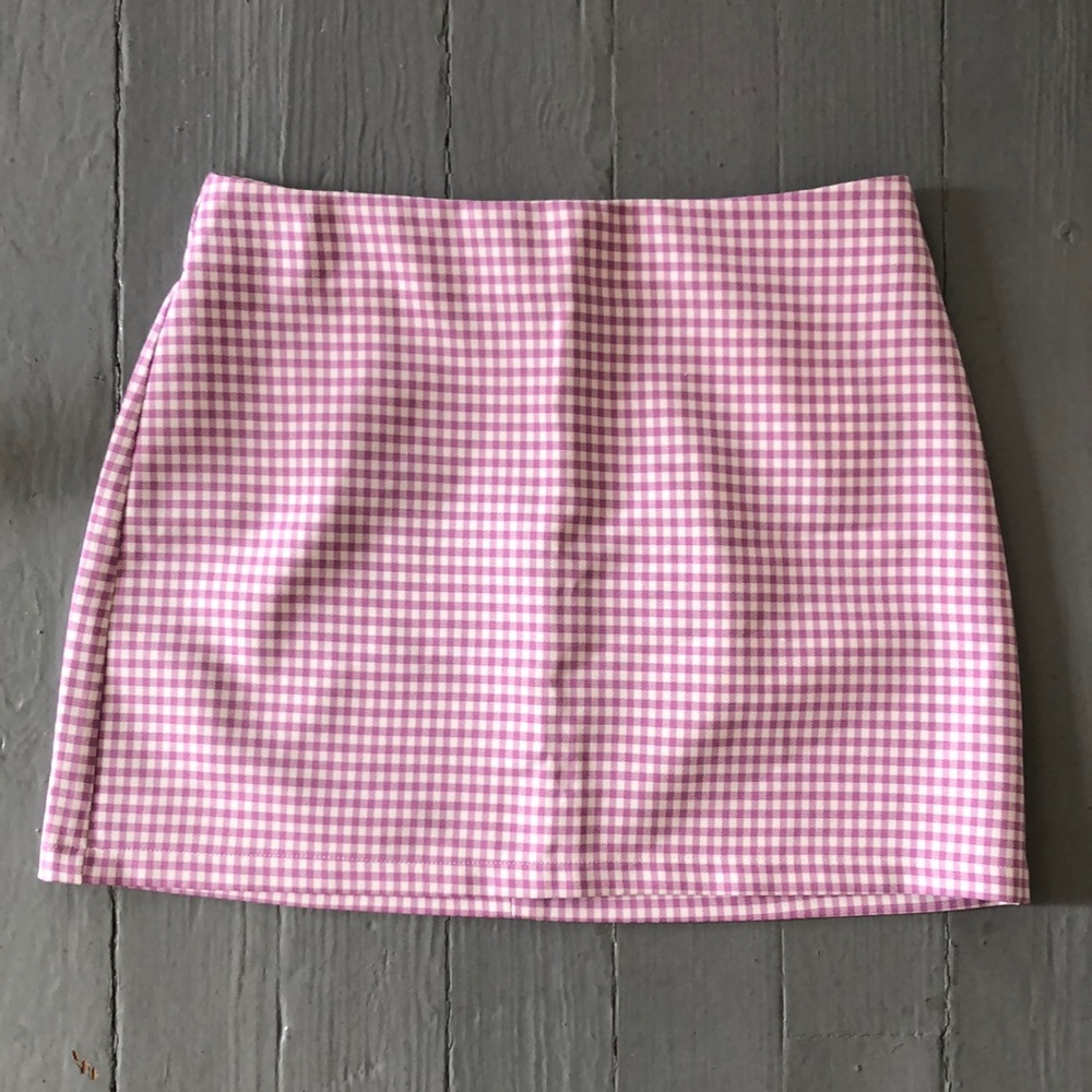 Purple Gingham mini skirt